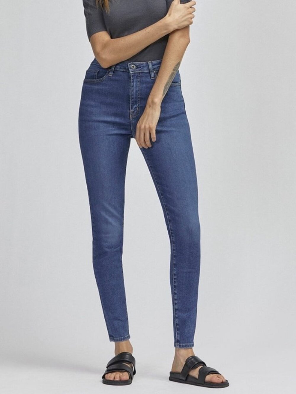 Outland Denim Harriet High Rise Skinny Jeans Size 26 Dark Wash Organic Classic